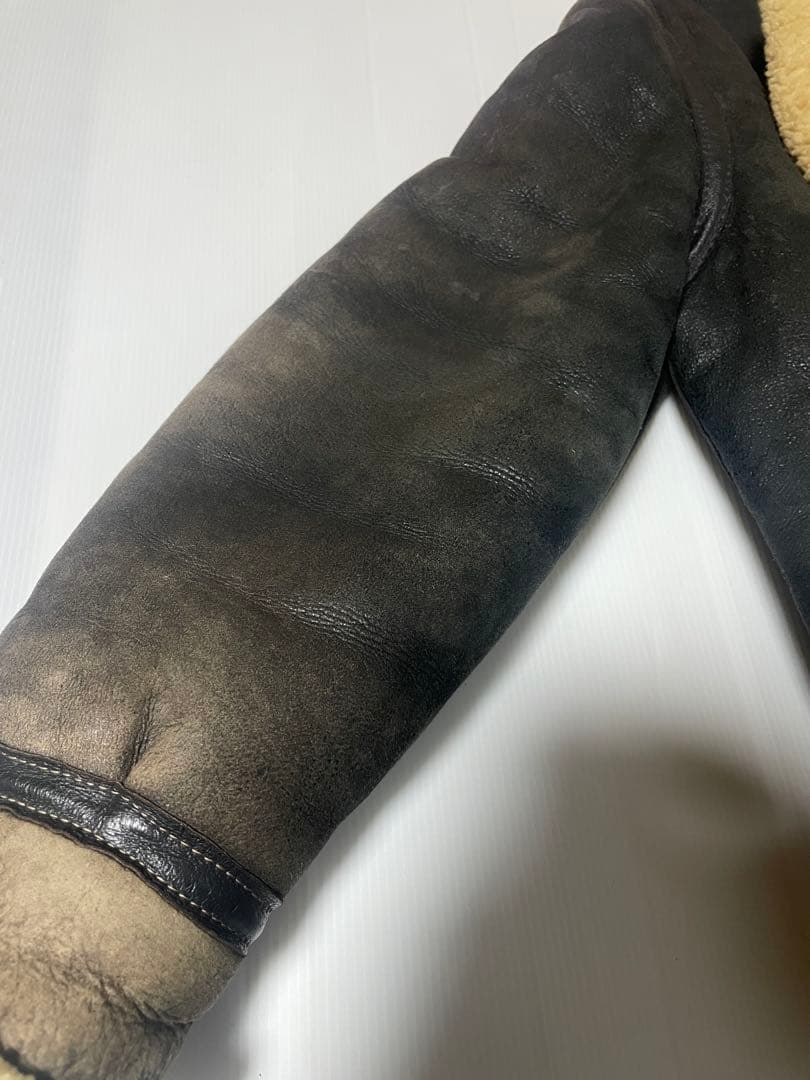 SCHOTT B-3 ムートンジャケット Lサイズ USA製 ゴールド金具 38