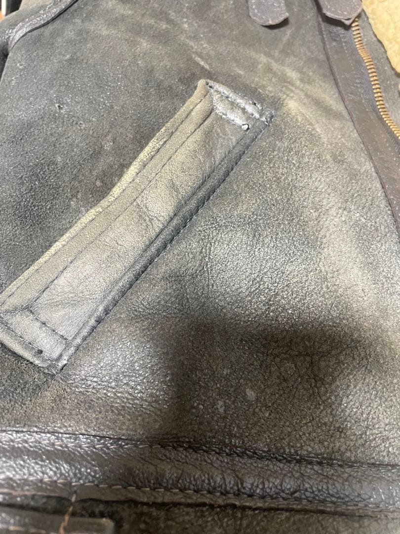 SCHOTT B-3 ムートンジャケット Lサイズ USA製 ゴールド金具 38