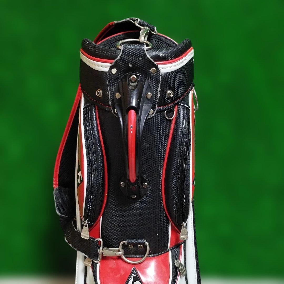 le coq sportif キャディバッグ 赤黒