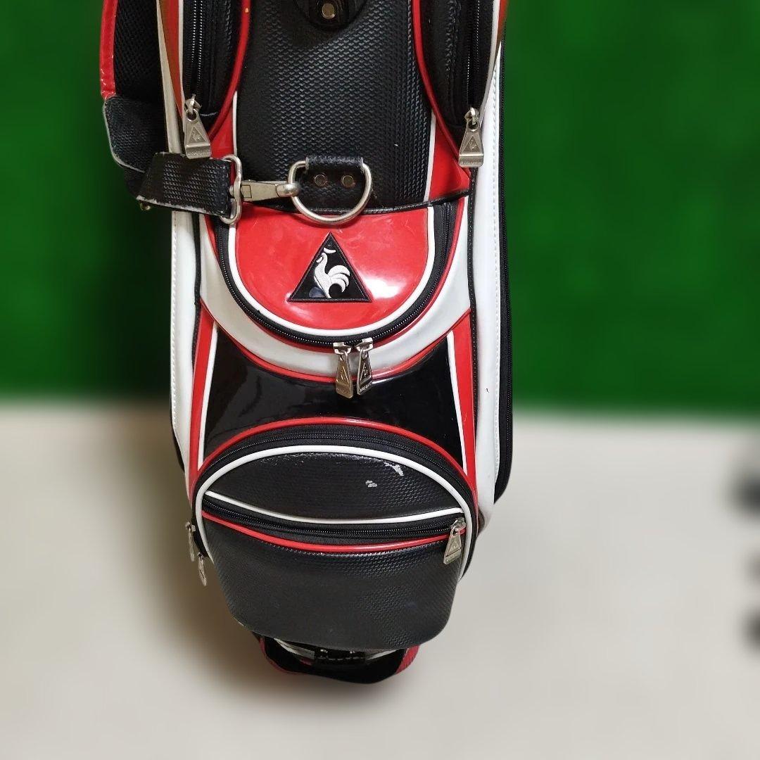 le coq sportif キャディバッグ 赤黒