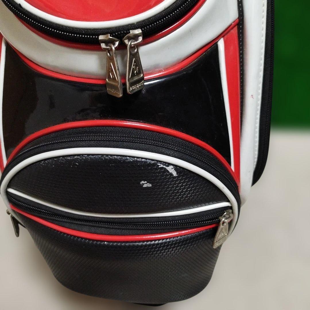 le coq sportif キャディバッグ 赤黒