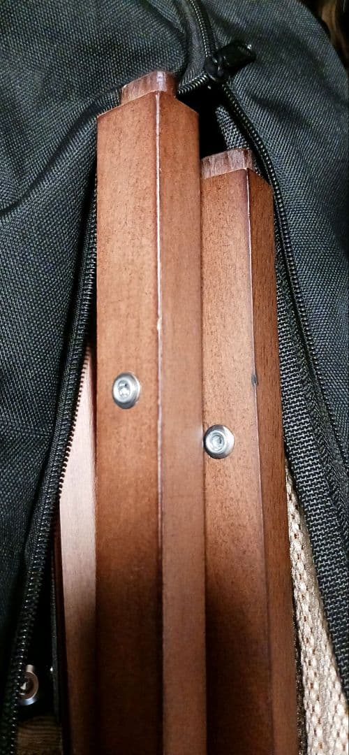 ☆さおりん☆Hilander ウッドフレームチェア2 ブラウンストライプ