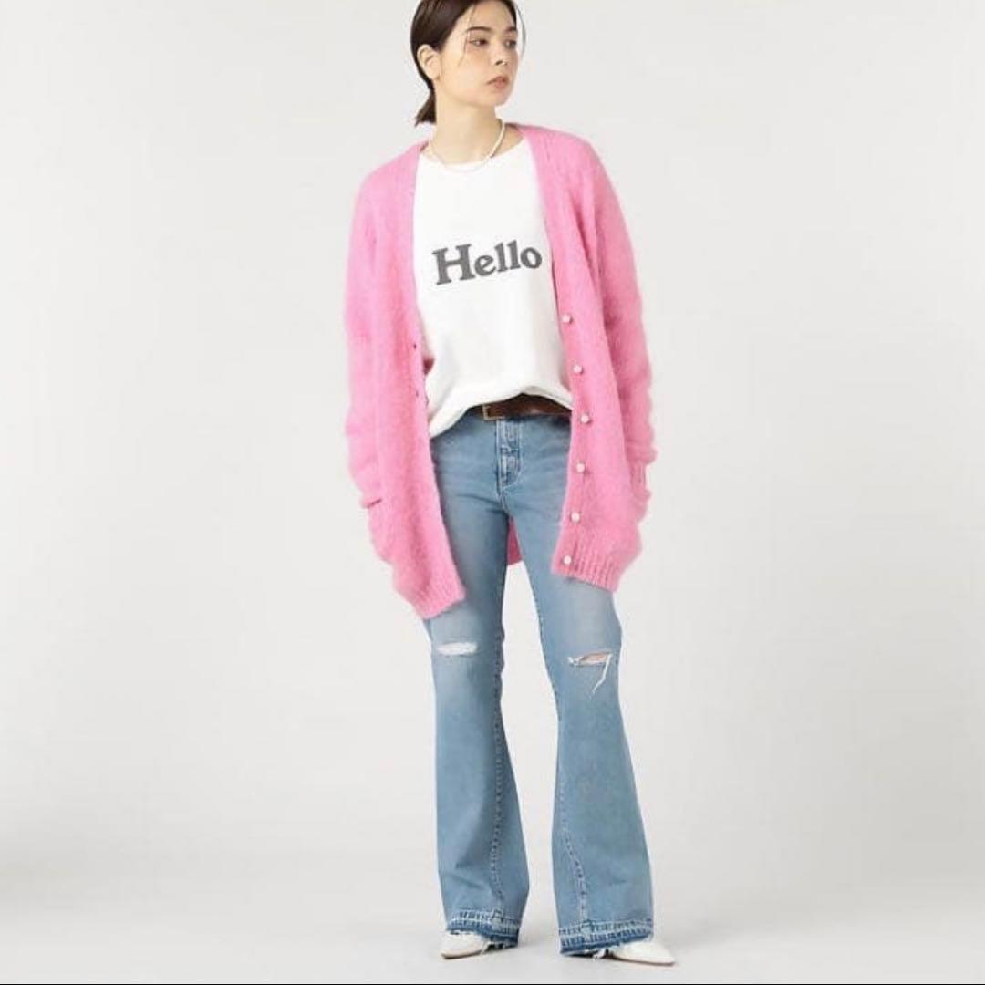 ◾️ほぼ新品　MADISON マディソンブルー　ルーズビッグ　カーディガン パール