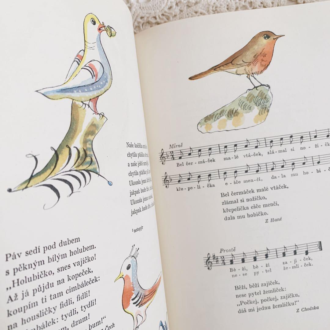 「秋」⋆素敵な挿画のチェコ古書 1954年 カレル・スヴォリンスキー　ビンテージ