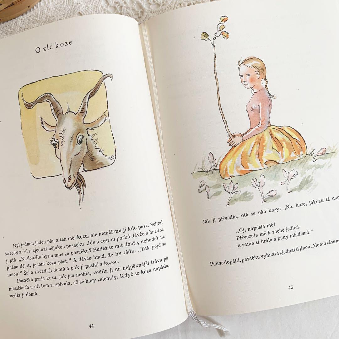 「秋」⋆素敵な挿画のチェコ古書 1954年 カレル・スヴォリンスキー　ビンテージ