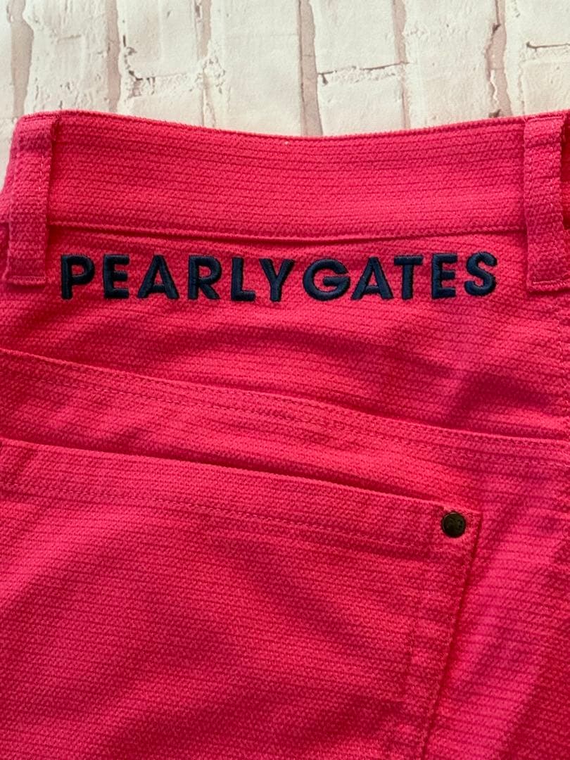 美品 PEARLY GATES ゴルフパンツ ピンク蓄熱裏地 ストレッチ　冬