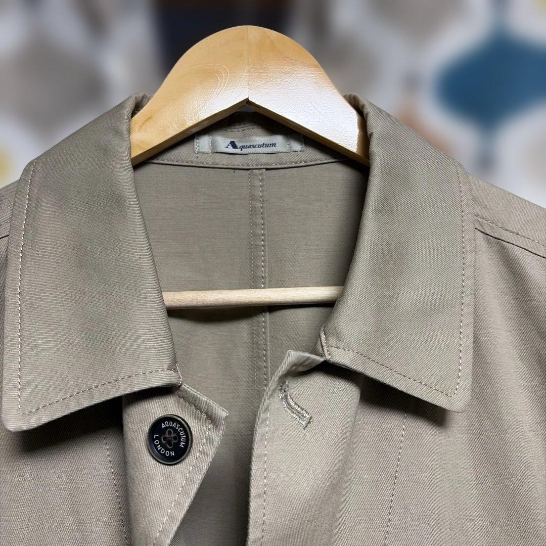 （田吾作様購入予定)アクアスキュータム　サファリジャケット　ベルト付　ベージュ