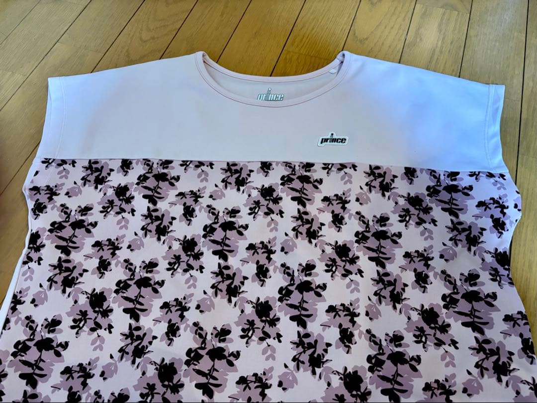 ★Prince ★テニスウェアセットアップ　花柄 ピンクMサイズ