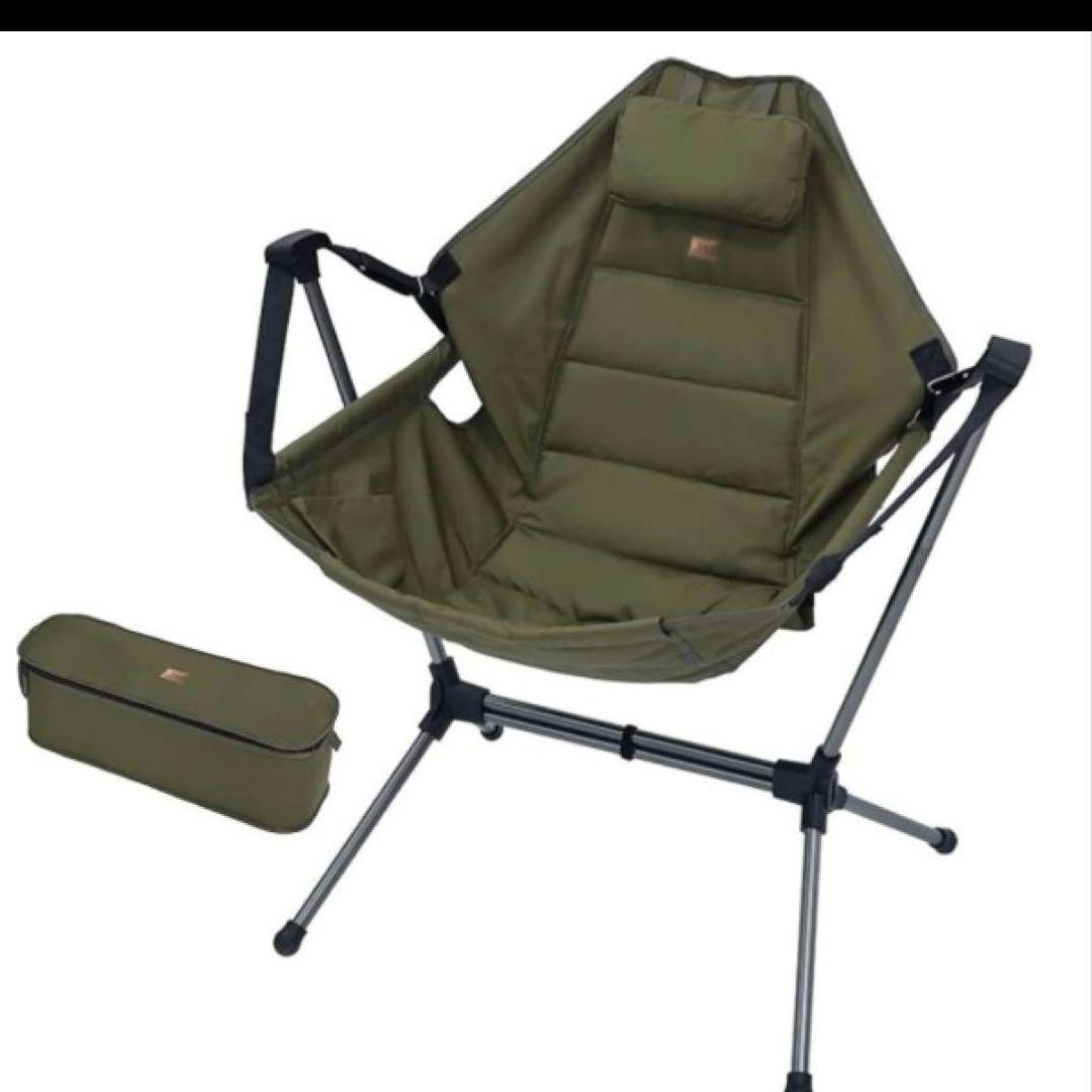 TOMOUNT ロッキングチェア ハンモックチェア 折りたたみキャンプ椅子