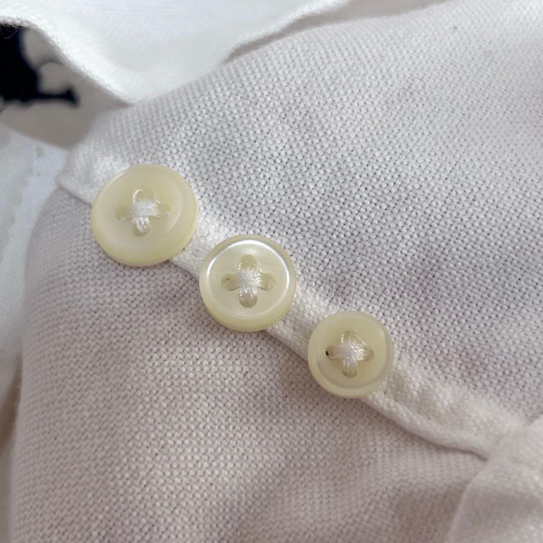 ラルフローレン BDシャツ 長袖 ホワイト ポニー刺繍ロゴドット S