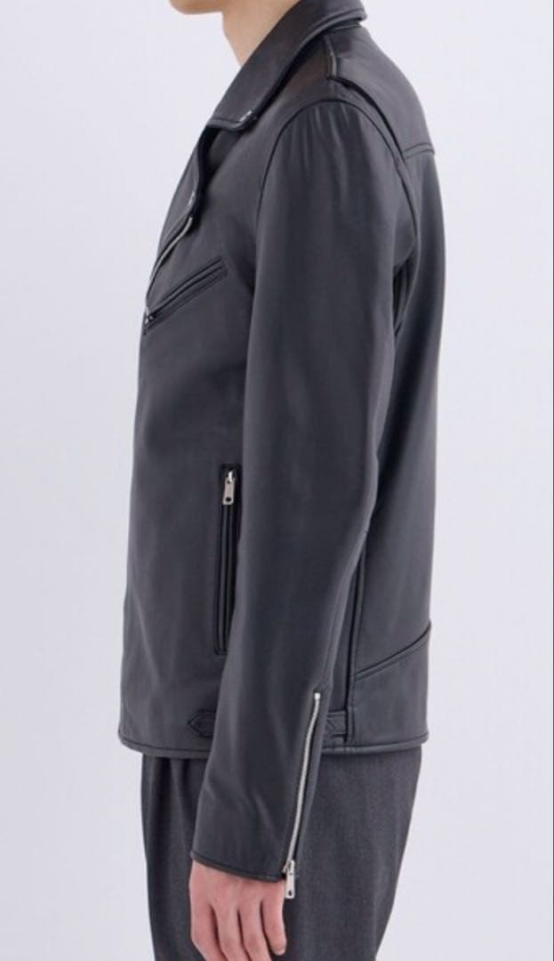 新品　UNITED TOKYO レザーブルゾン　羊革　ダブル　2025年製　黒