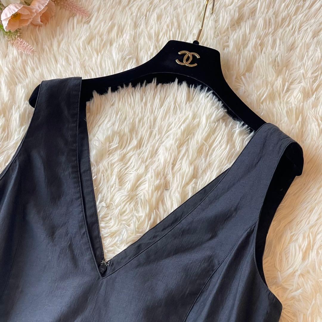 美品 M'S GRACY ジャンパースカート ワンピース ブラック 40