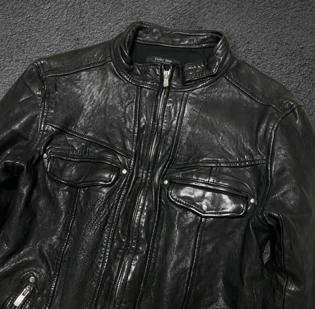 archive cathy jane ダブルジップ レザージャケット