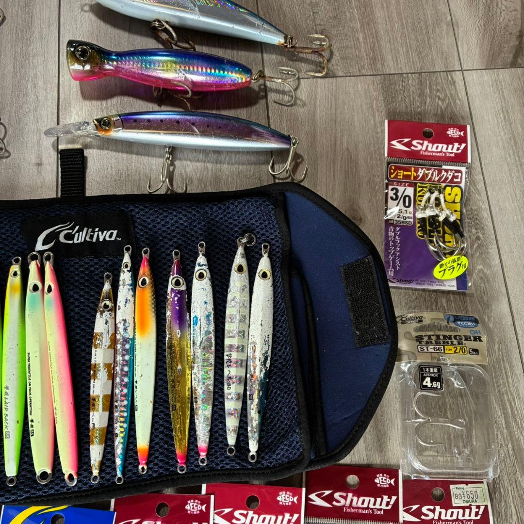 引退品 ジグ トッププラグ ケース ハリ ショアジグまとめ売り