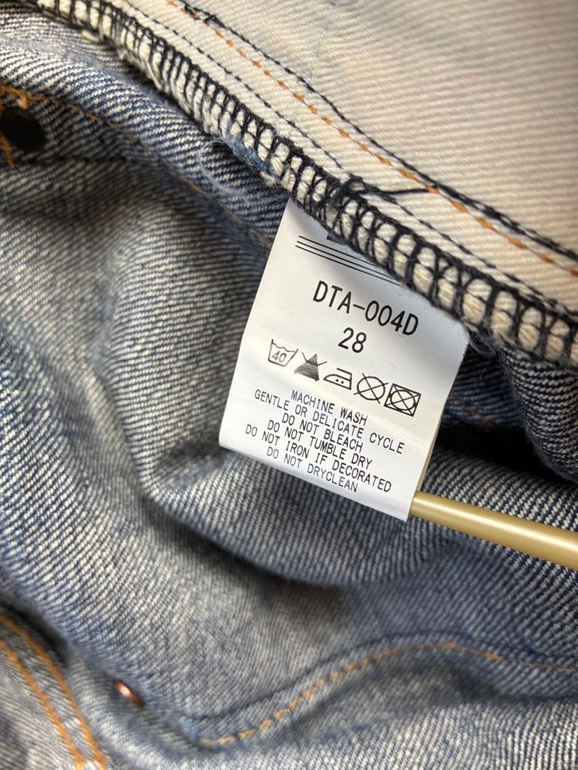 DeeTA ジェフリー スリム デニム パンツ リペア w28ブルー
