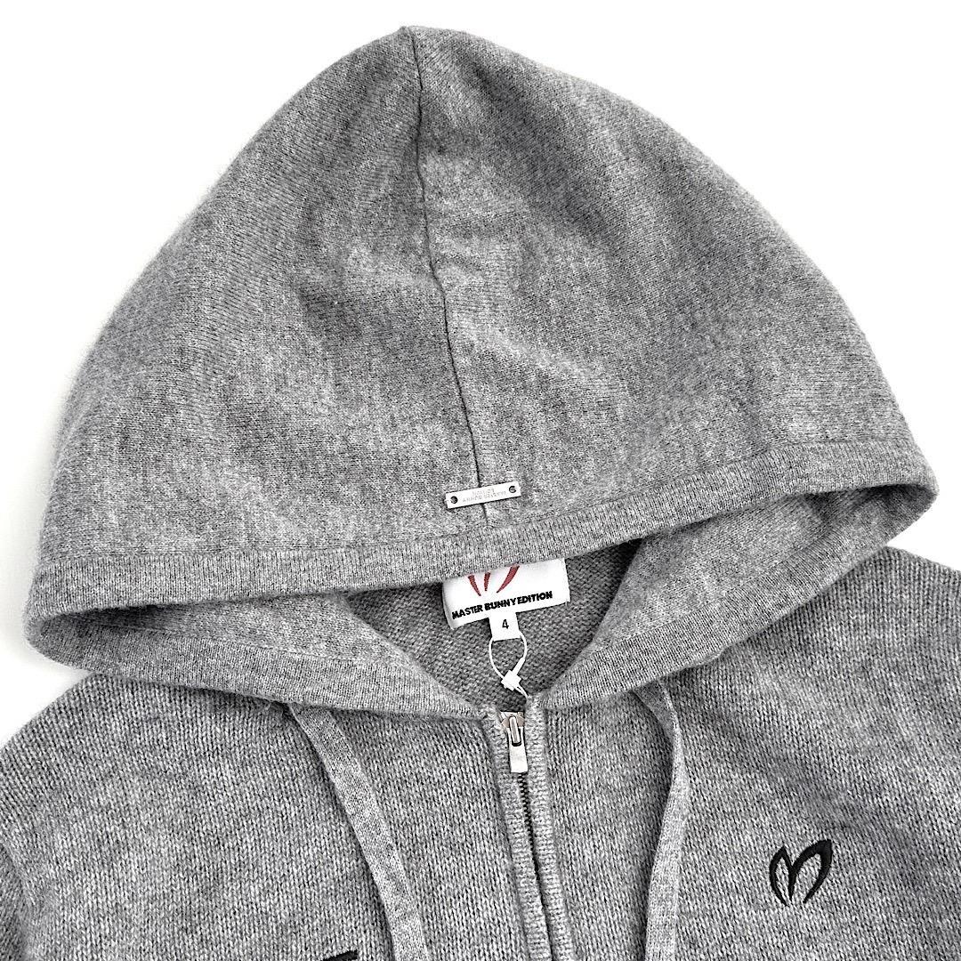 550マスターバニー ウールカシミヤ ニットパーカー メンズ グレー 6 LL
