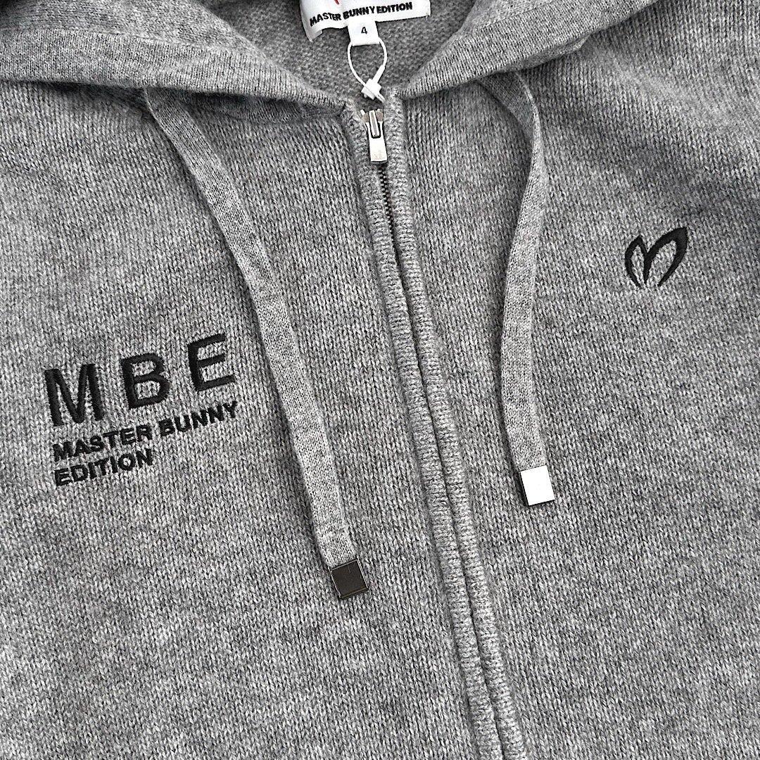 550マスターバニー ウールカシミヤ ニットパーカー メンズ グレー 6 LL