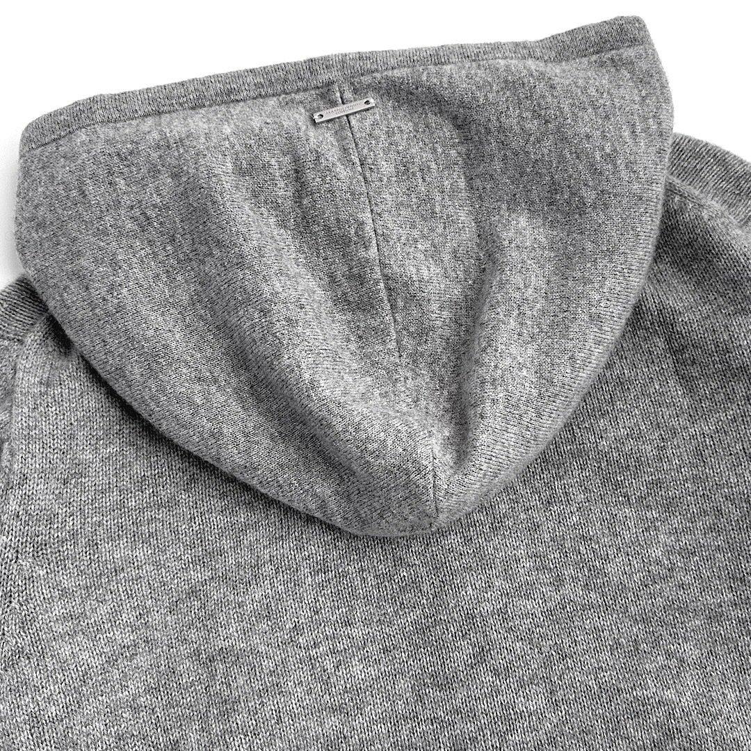 550マスターバニー ウールカシミヤ ニットパーカー メンズ グレー 6 LL