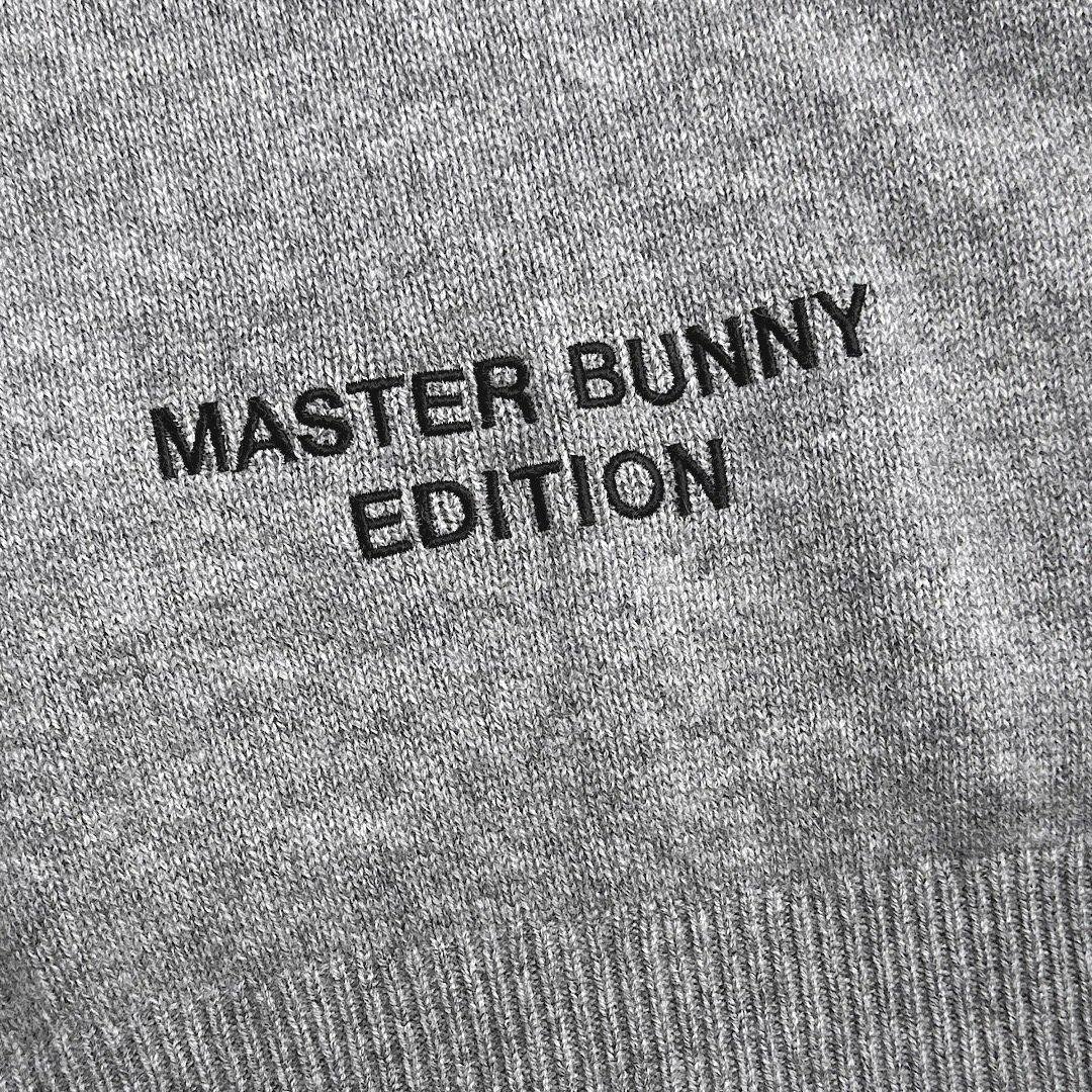 550マスターバニー ウールカシミヤ ニットパーカー メンズ グレー 6 LL