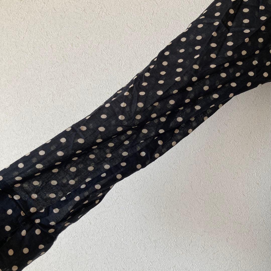 ヌキテパ　コットンボイル　ドット　ロングワンピース