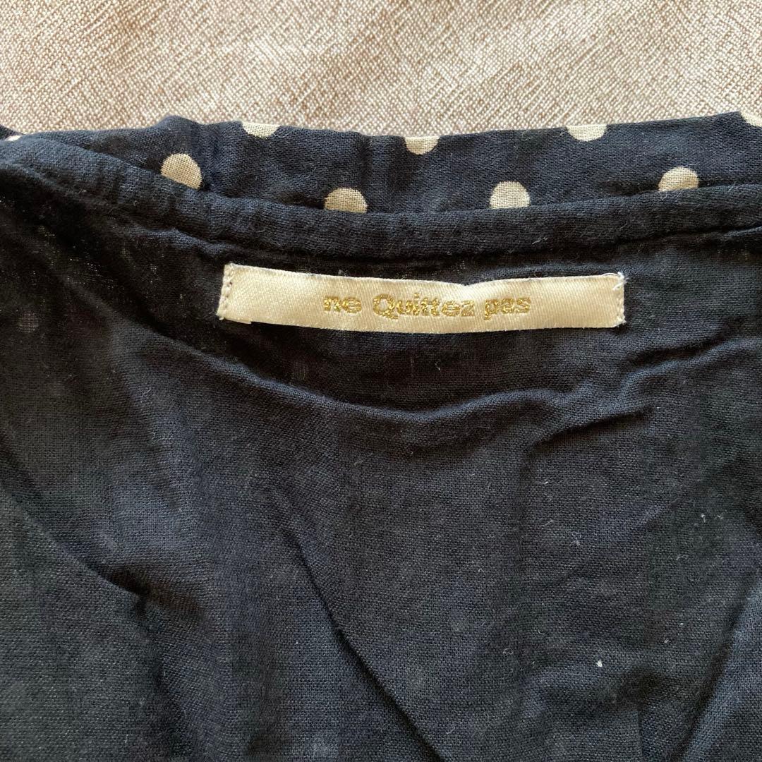 ヌキテパ　コットンボイル　ドット　ロングワンピース