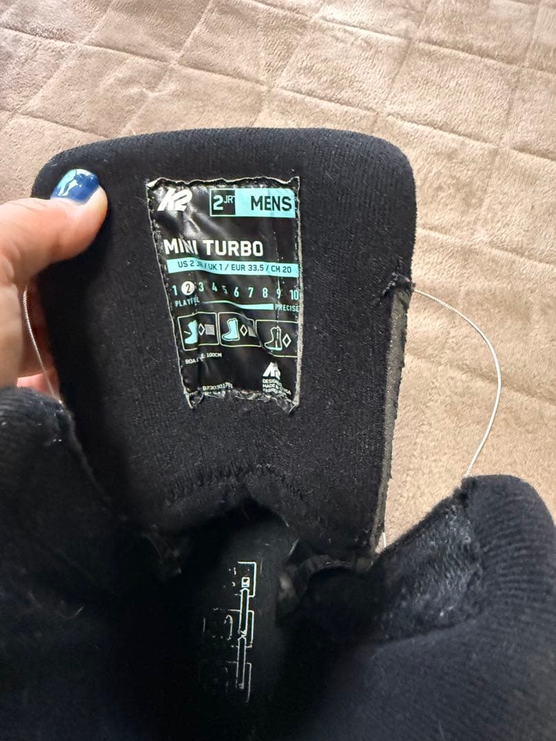 K2 MINI TURBO スノーボードブーツ andビィンディングセット