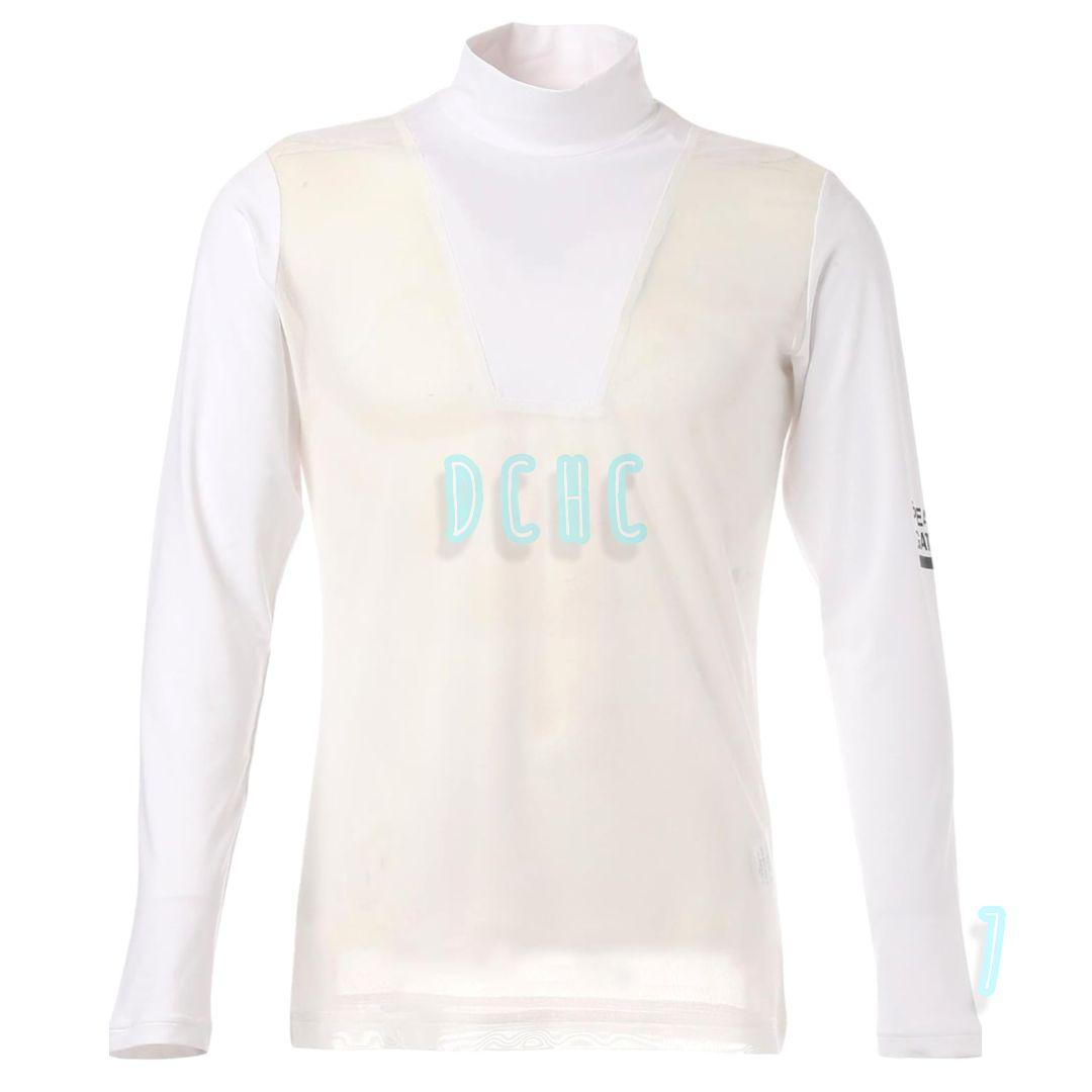 新品 【サイズ７(ＸＸＬ)】【ホワイト】パーリーゲイツ　長袖　ハイネックシャツ