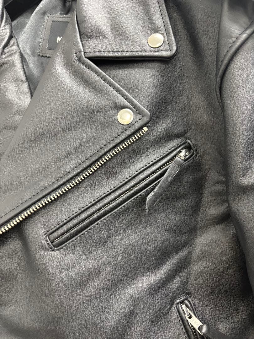 新品 未使用品 モローズ MOLAWZダブルライダースレザージャケットLL水牛革