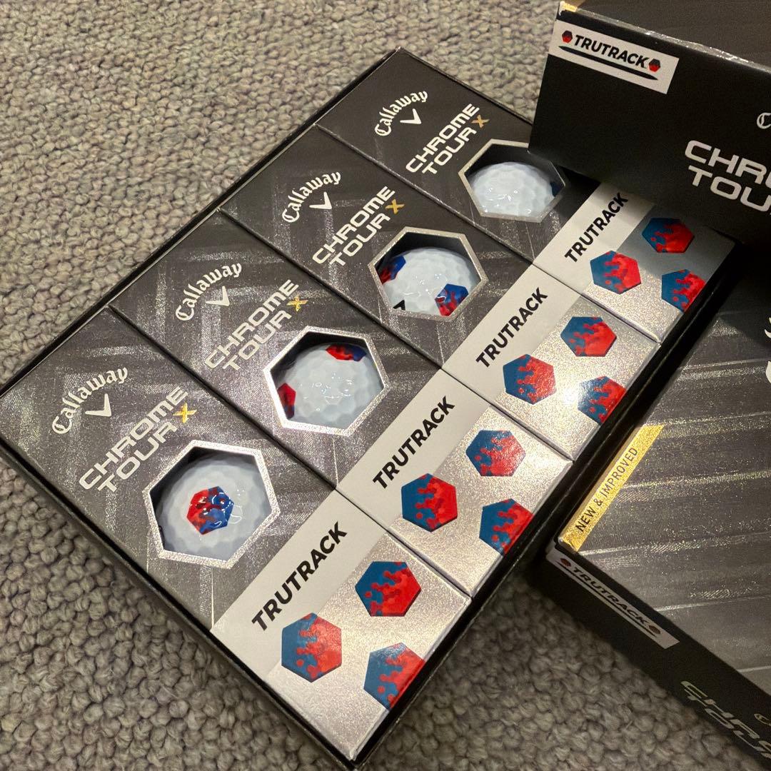 新品 ゴルフボール キャロウェイ ChromeTourX トゥルートラック