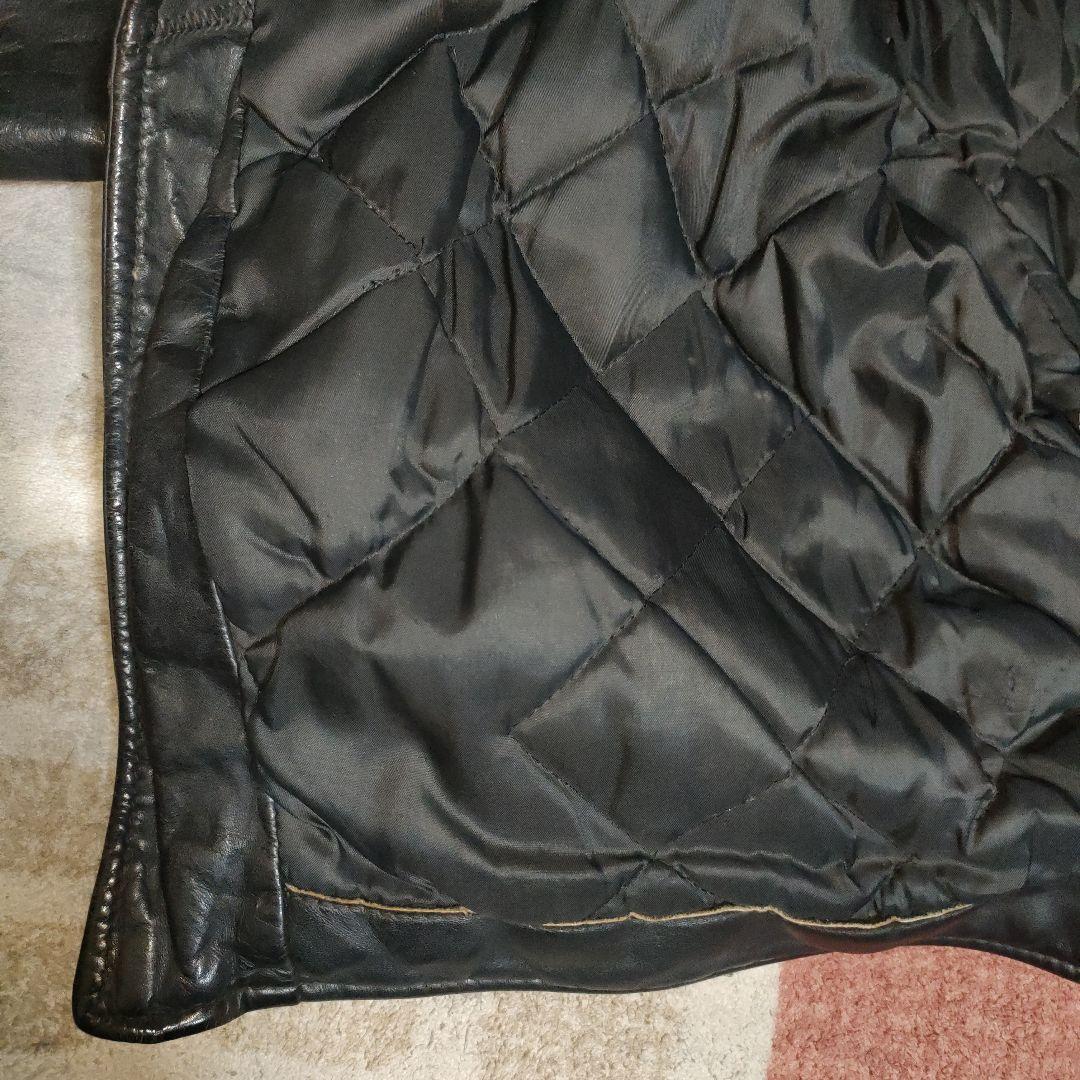 絶版１１８Schottダブルライダース618の革違いバイカータグ４０小型バックル