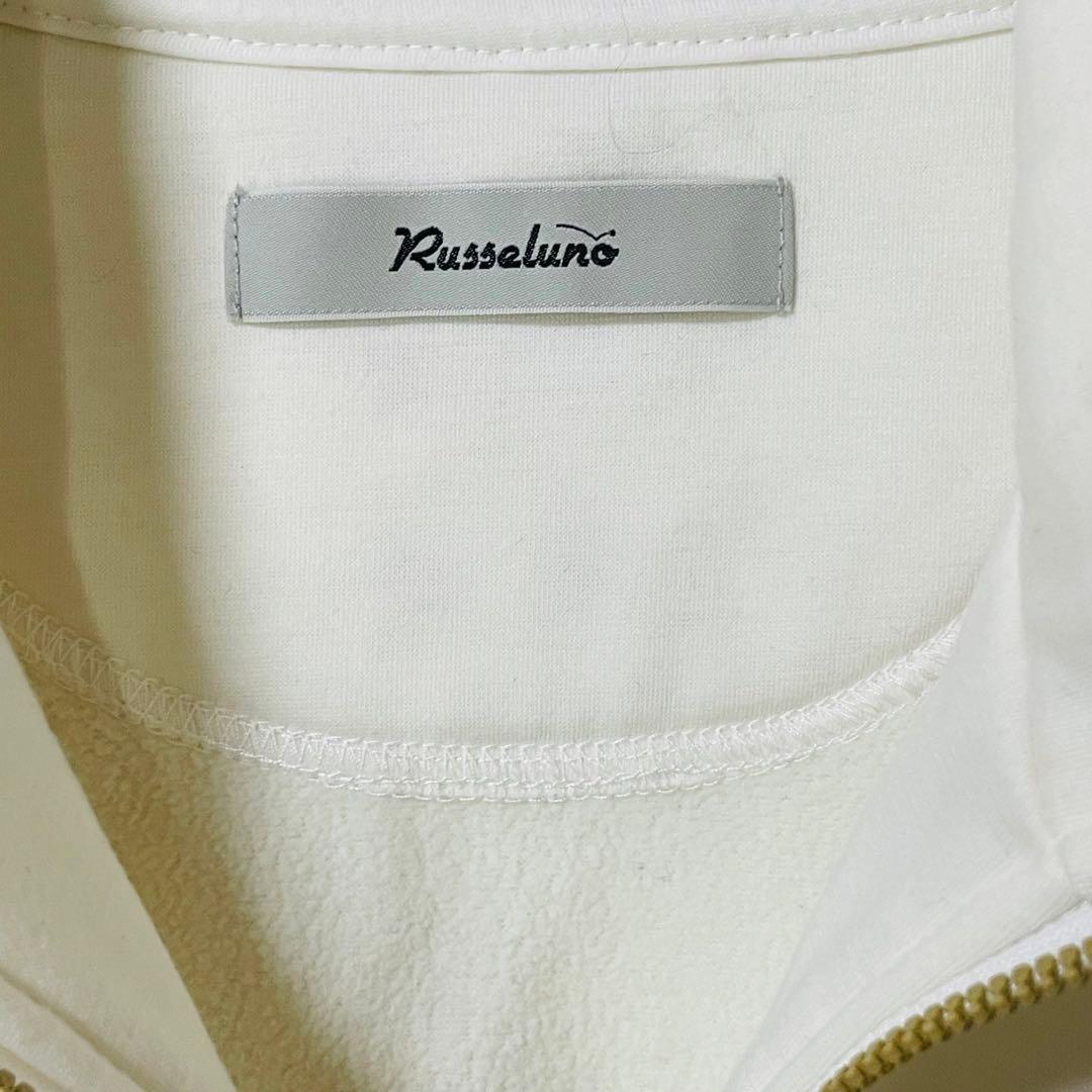 ラッセルノ　ジャケット　スウェット　ゴルフウェア　ワッペン　白　サイズ1(M)