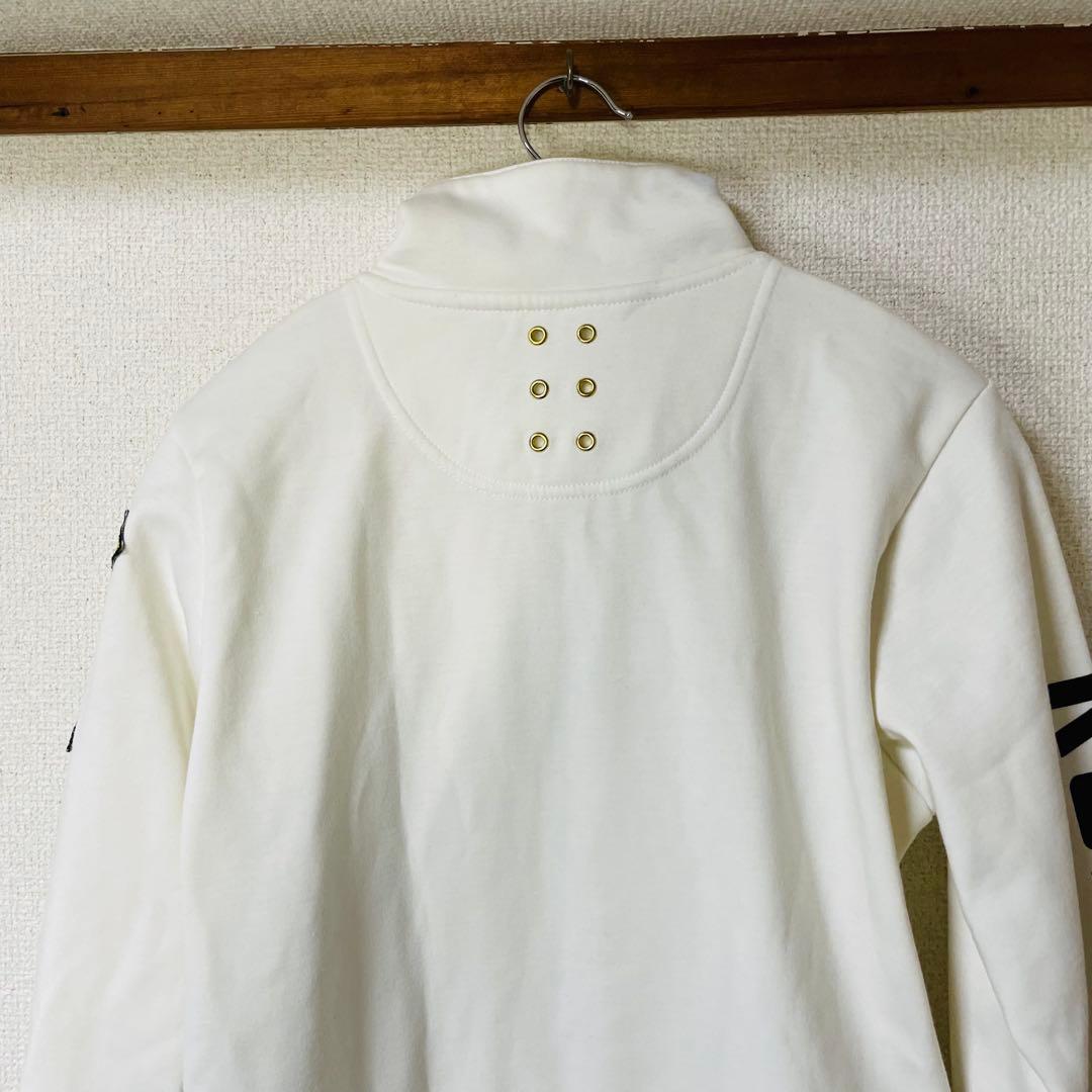 ラッセルノ　ジャケット　スウェット　ゴルフウェア　ワッペン　白　サイズ1(M)