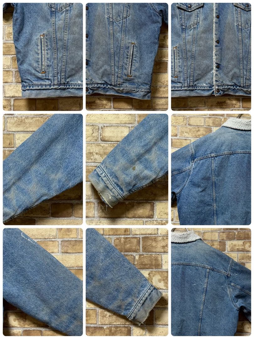 リーバイス　USA製　裏ボアデニムジャケット　Gジャン　ビッグシルエット　XL.