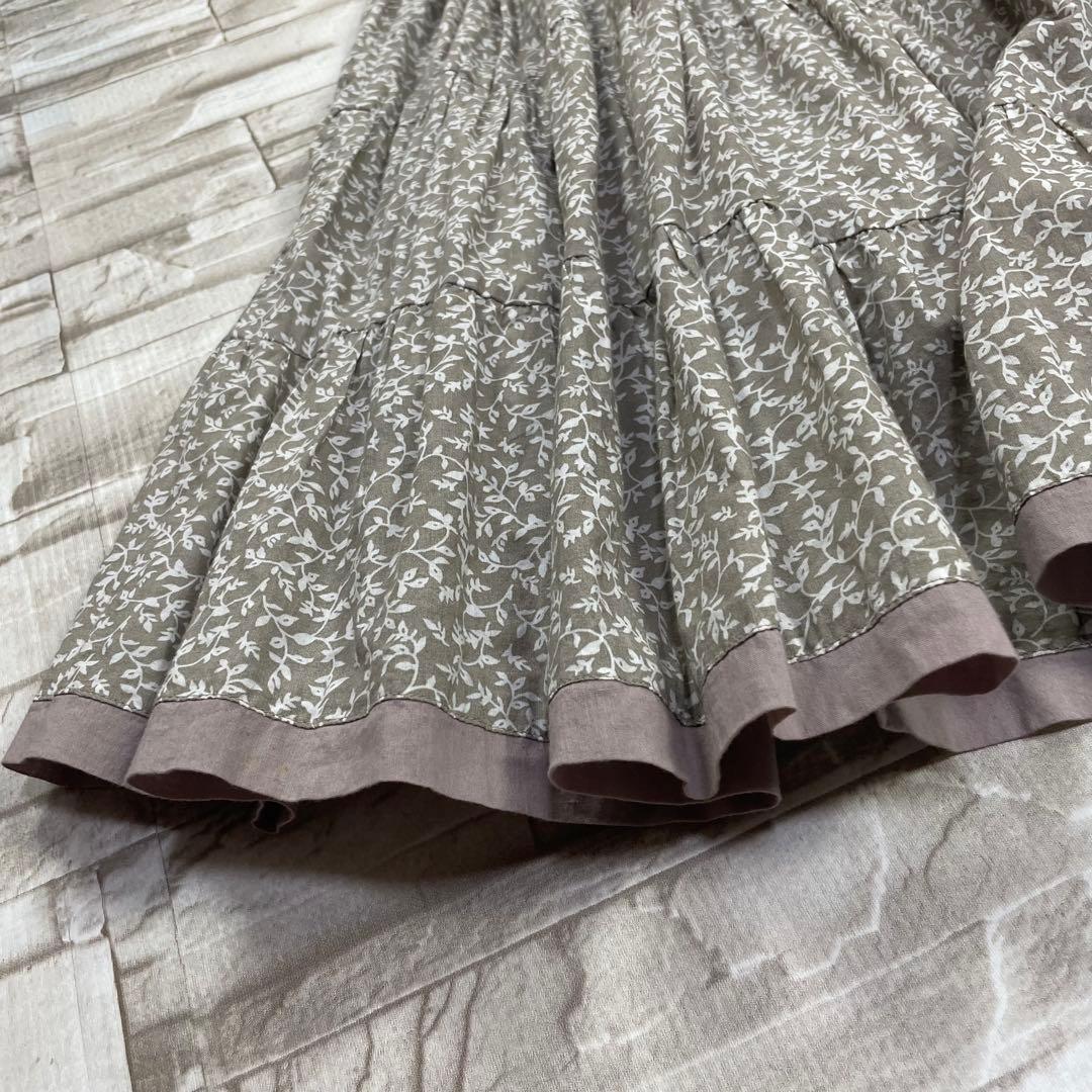 【美品】MARIHA　マリハ★草原の虹のドレス　ティアードワンピース　マキシ丈