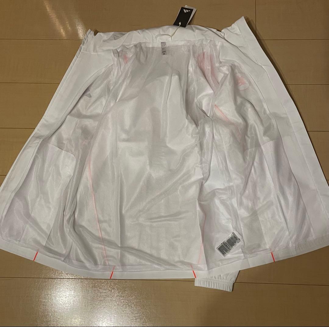 アディダスサッカーASローマトレーニング練習ウィンドブレーカー白24オレンジ25