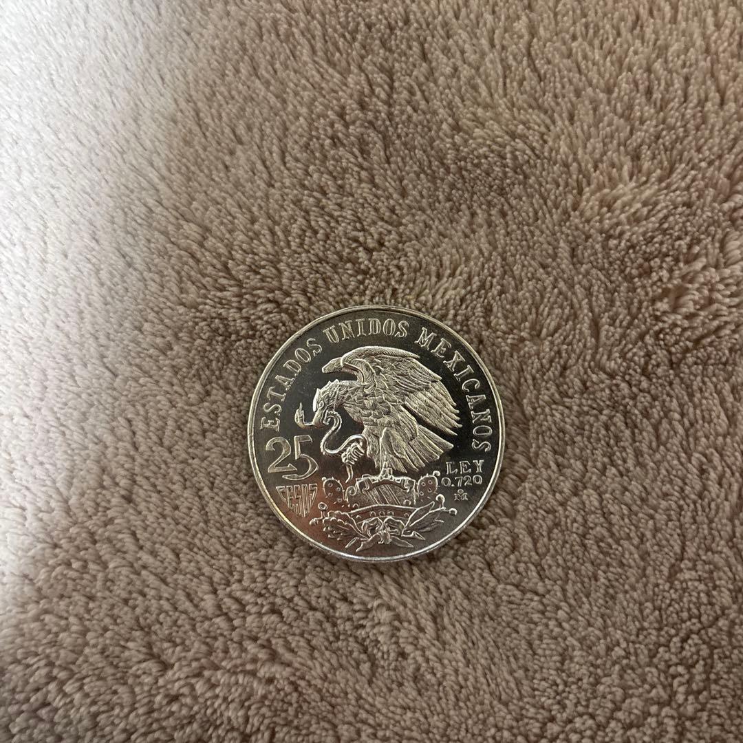 オリンピック記念銀貨　メキシコ　1968年25ペソ