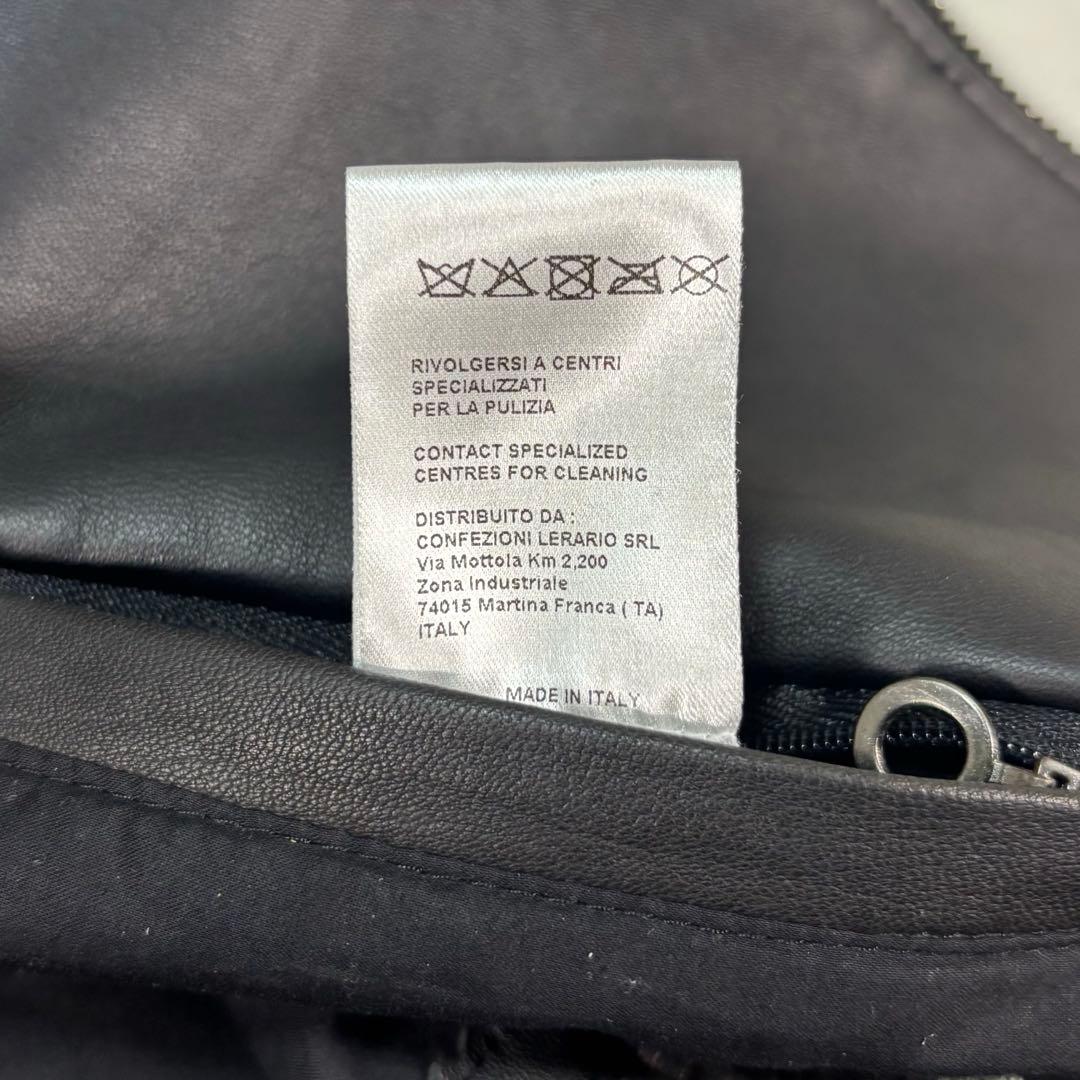 タリアトーレTAGLIATORE ラムレザー ダブルライダースジャケット 50