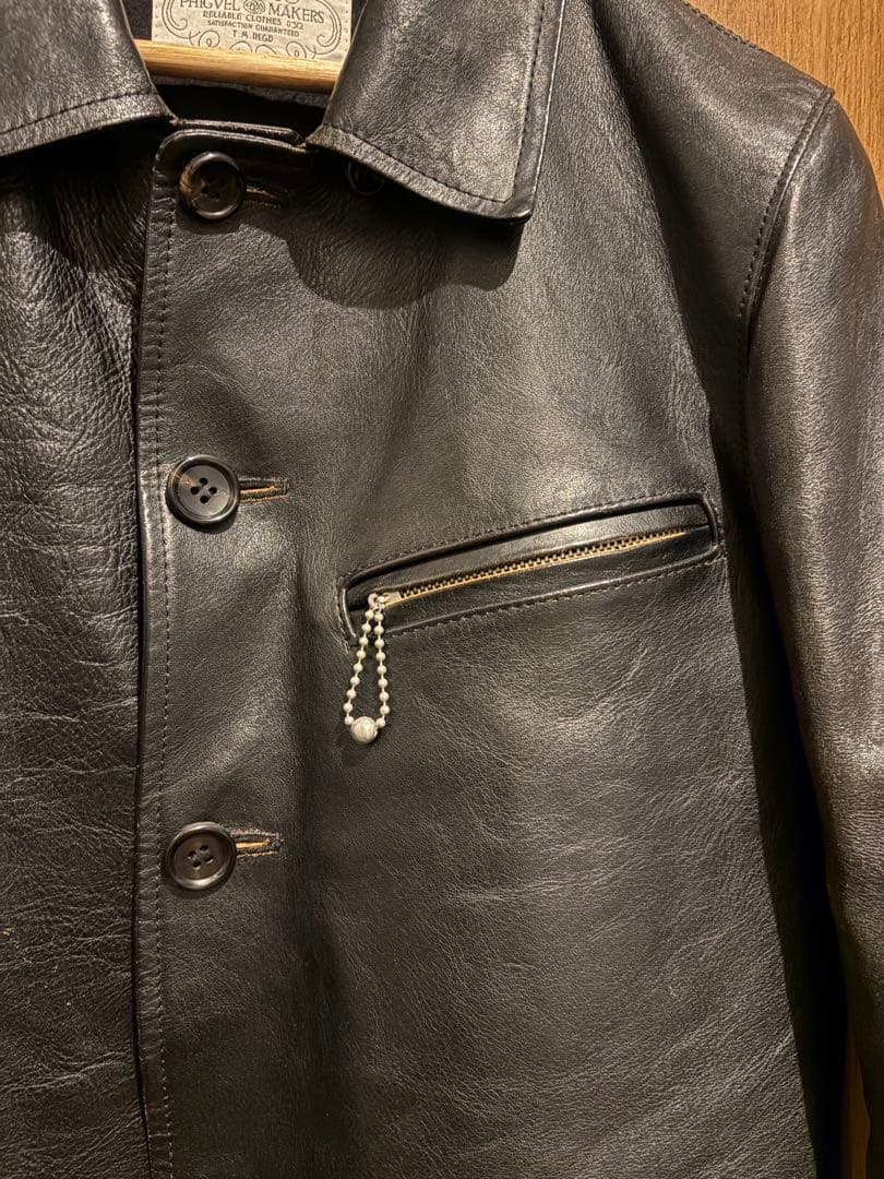フィグベル　 ホースハイドレザー　カーコート サイズ2 茶芯　PHIGVEL