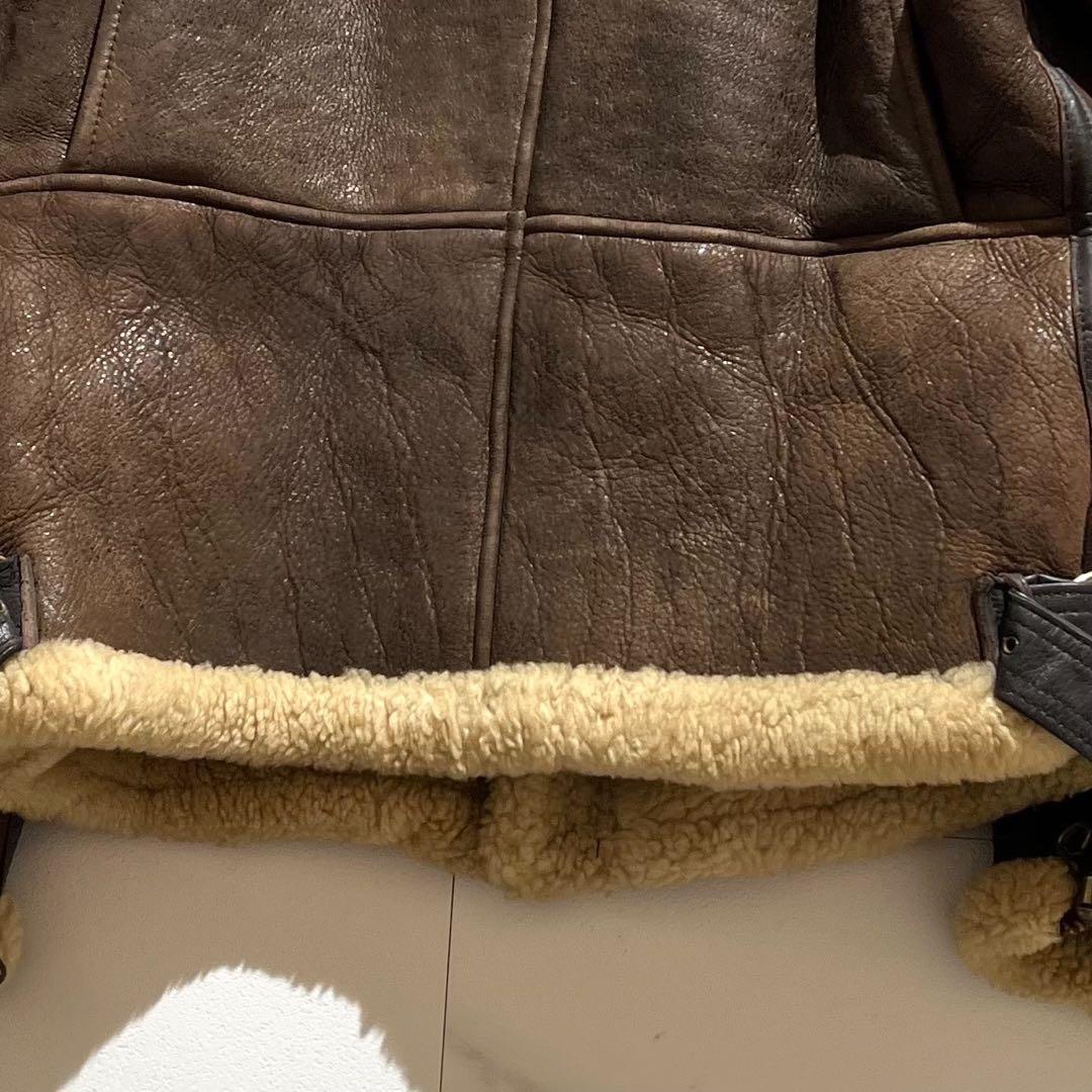 美品✨AVIREXレザージャケット B-3 40リアルムートン アメリカ製