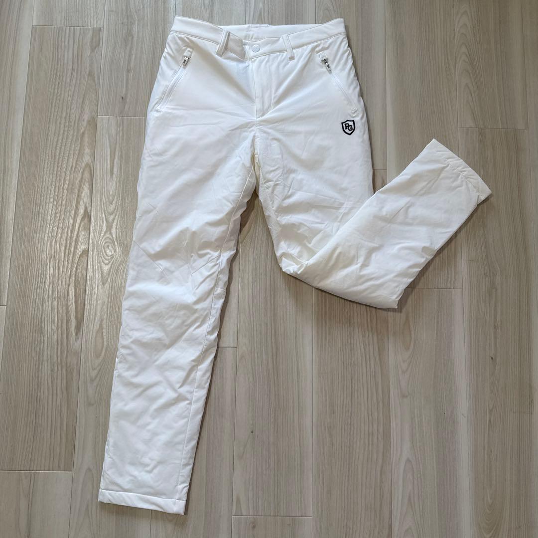 パーリーゲイツ　パンツ　白　ホワイト　3 暖パン　ウォームパンツ　秋冬　中綿