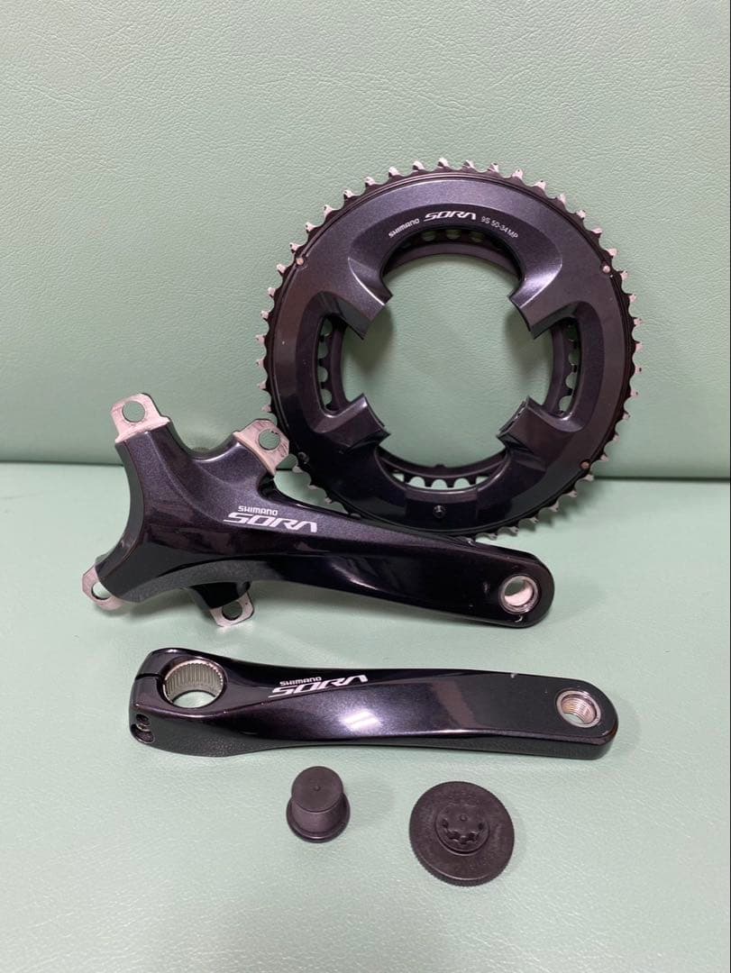 美品 SHIMANO シマノ SORA 50/34T 165mm クランクセット