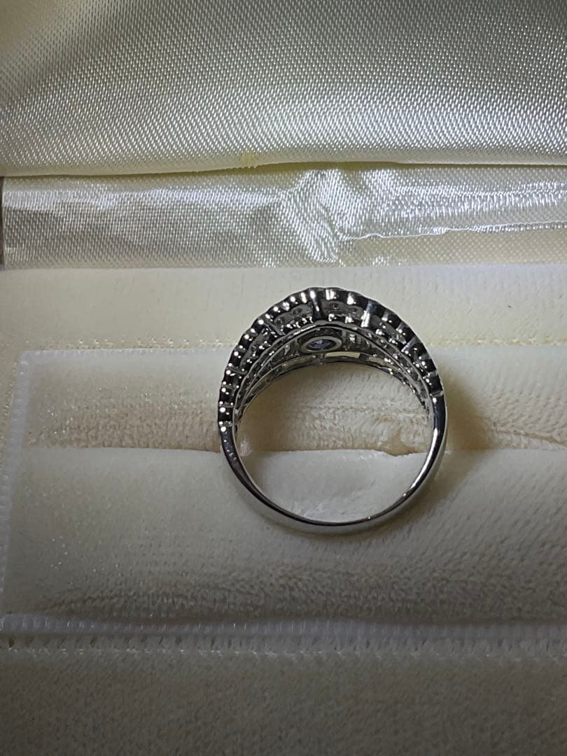 pt900スターサファイアダイヤモンドリング