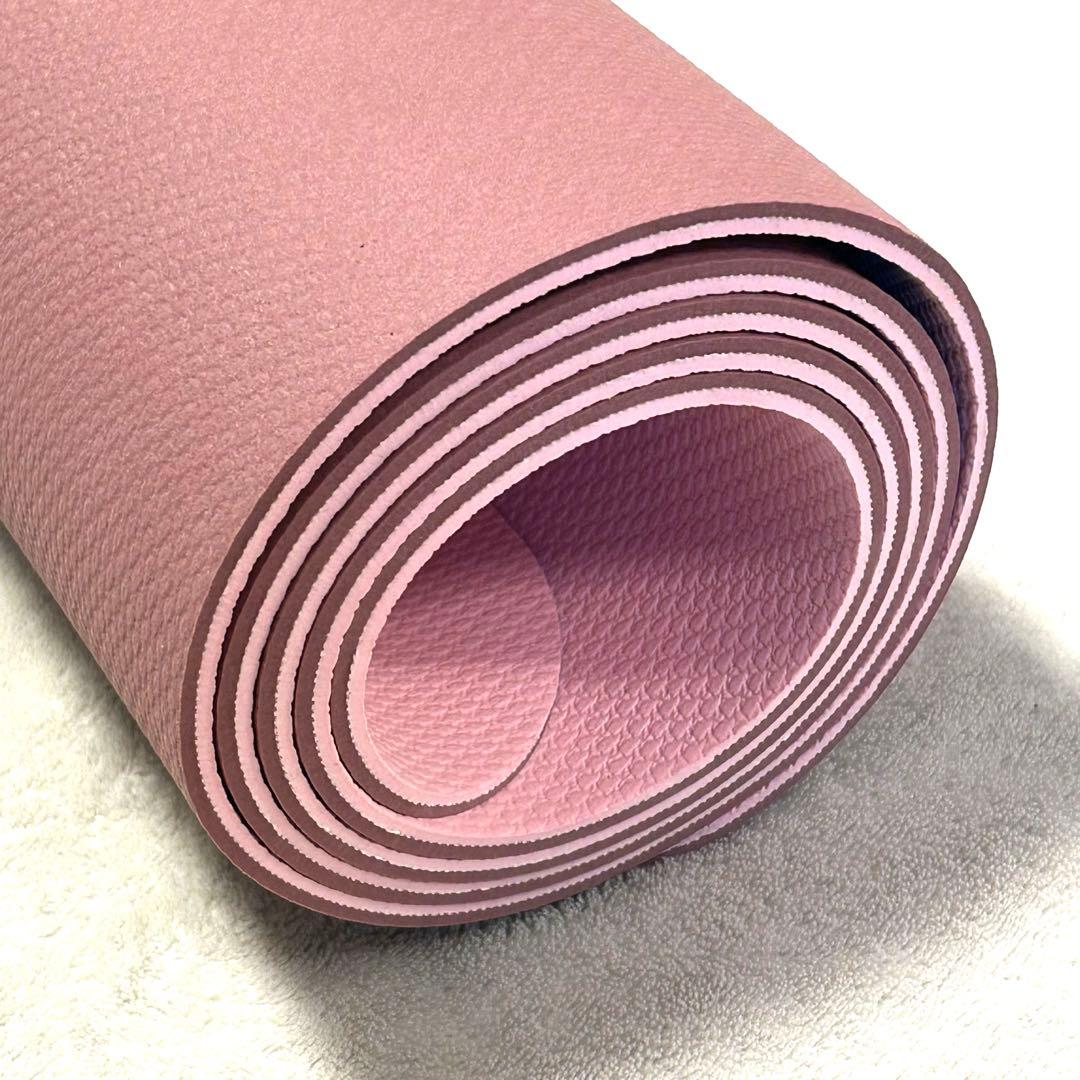 【美品】SUKALA リバーシブルヨガマット ローズ 専用収納バッグ付き