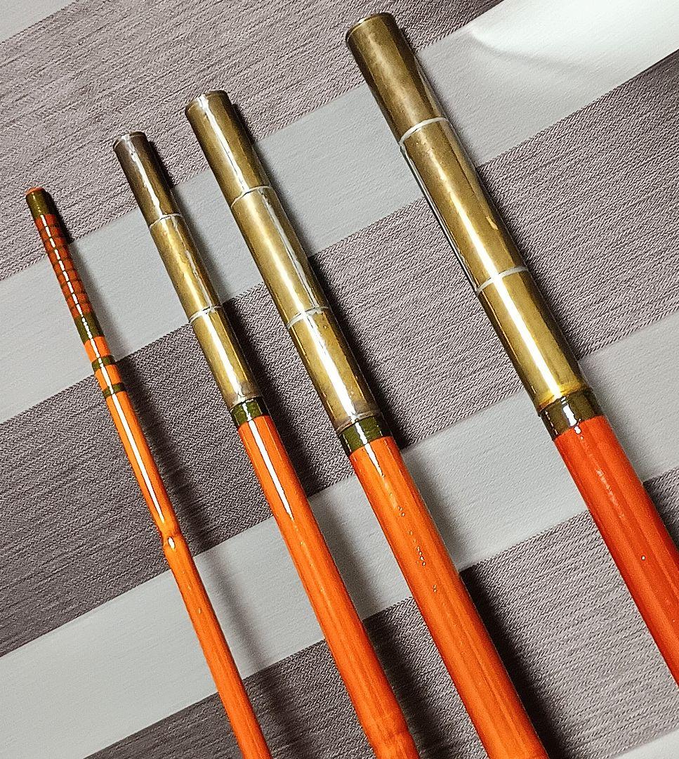 最終価格　渡辺静作　5本継ぎ鮎竿　竹竿　穂先2本付