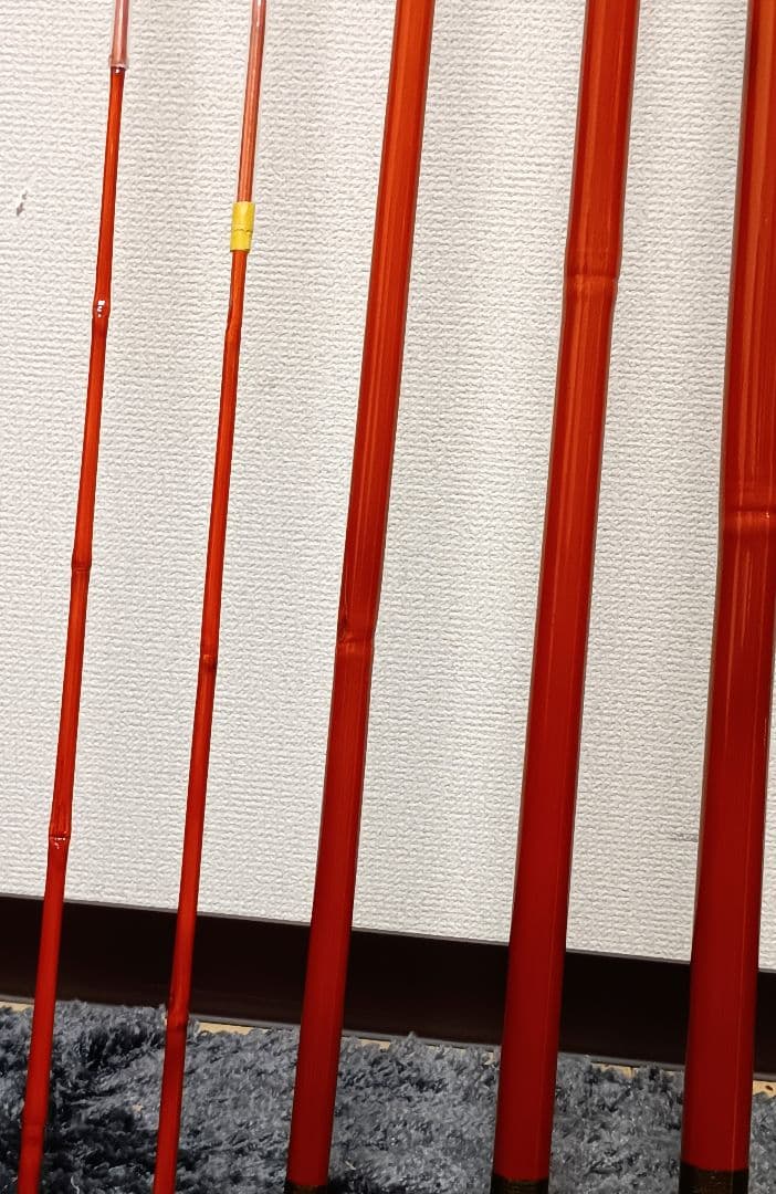 最終価格　渡辺静作　5本継ぎ鮎竿　竹竿　穂先2本付