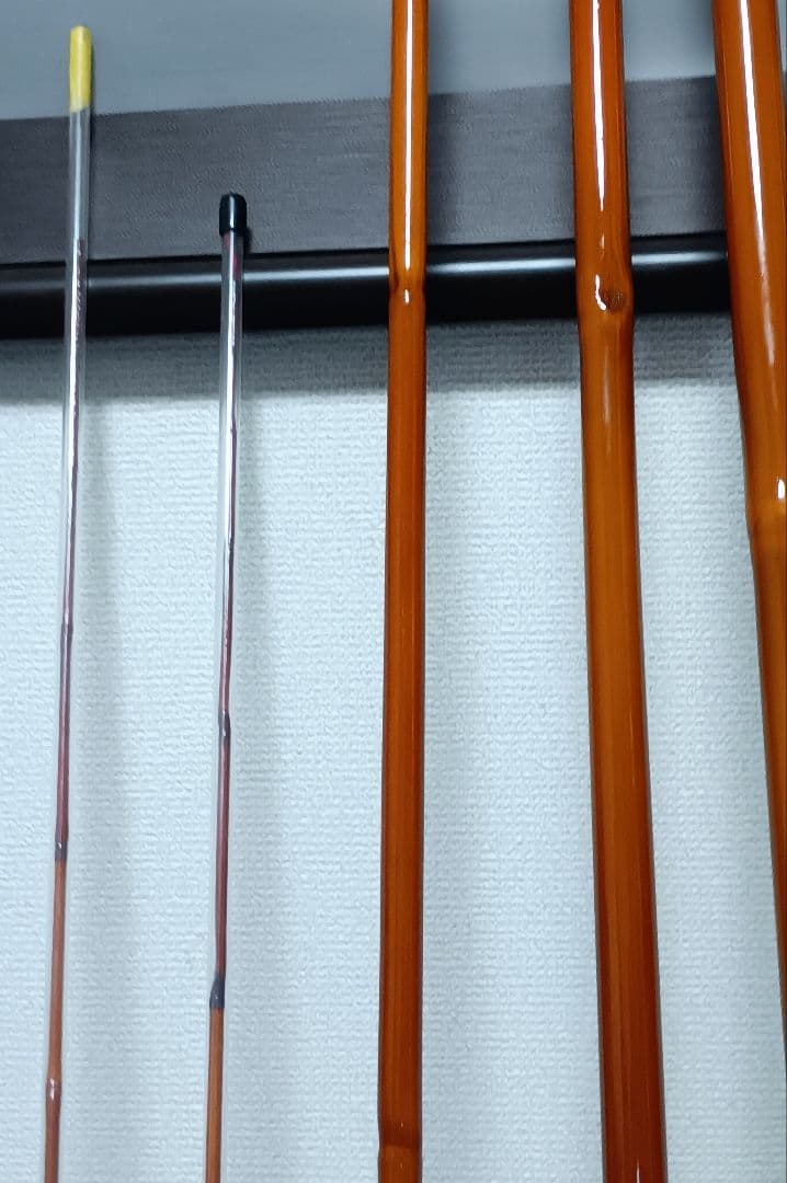 最終価格　渡辺静作　5本継ぎ鮎竿　竹竿　穂先2本付