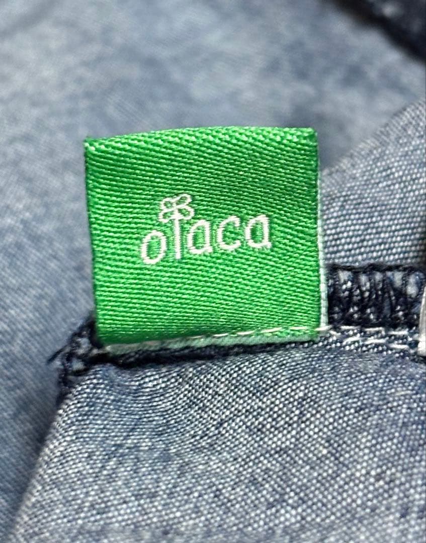 アズノウアズ a.no.ne.ne. オオラカ　デニムギャザーワンピース刺繍入り