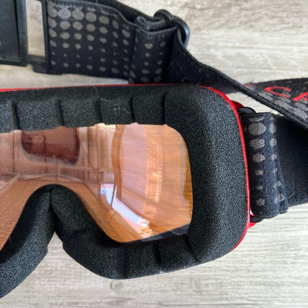 3F  CARVING スノーボード スキー ゴーグル レッド 傷あり