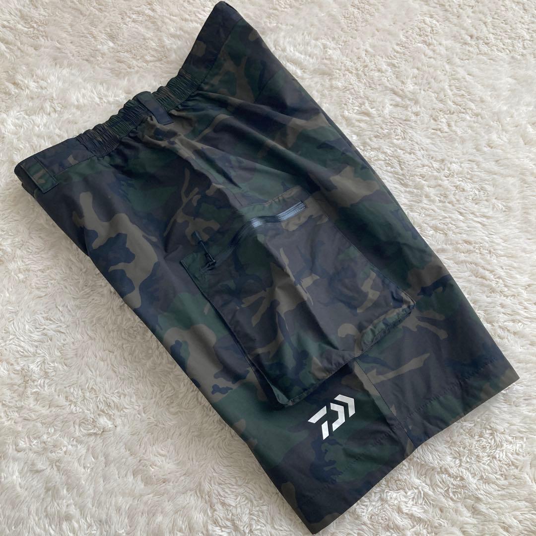 DAIWAレインマックス　ハーフパンツ　迷彩　カモフラ　XL
