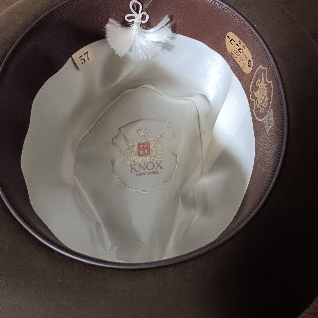 KNOX　 ノックス　 中折れ帽 　ハット 　高級フエルト　ブラウン　メンズ